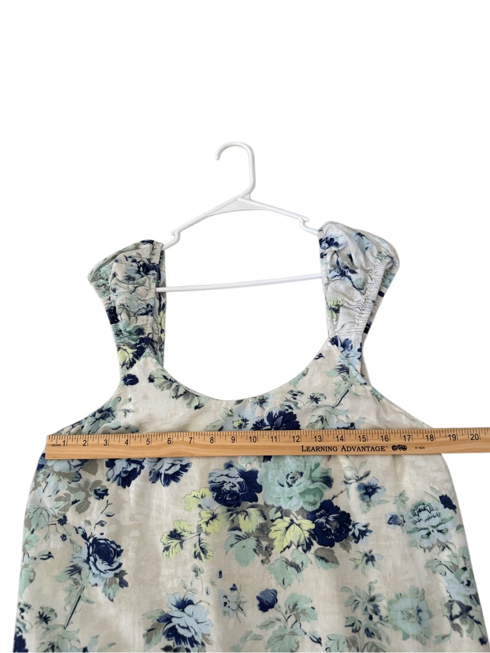 Free People Wildflower Printed Mini White Blue Babydoll Dress Boho Cottagecore - Picture 11 of 12